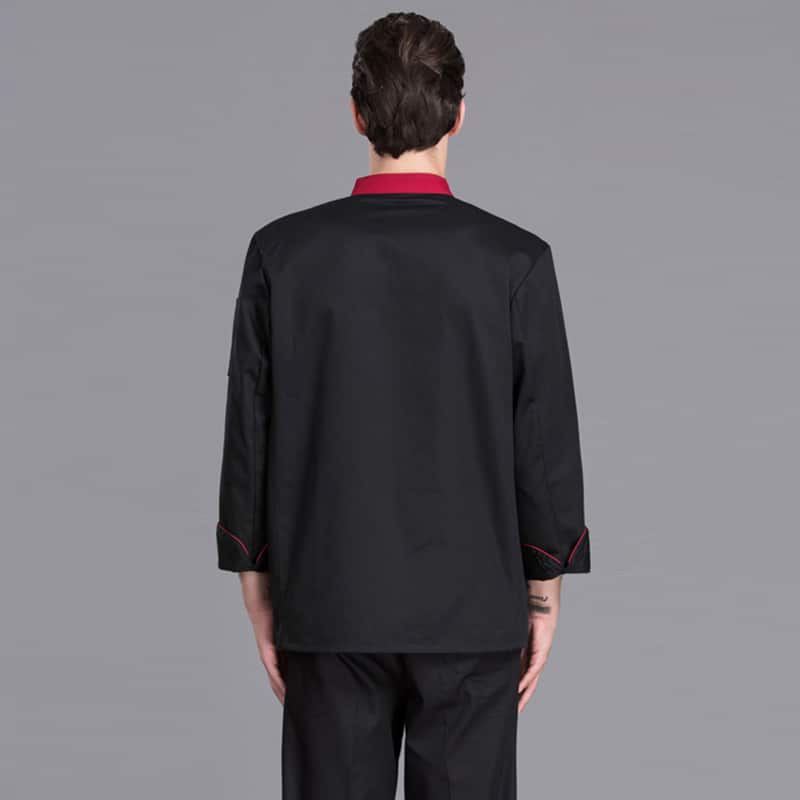 Veste de boucherie-charcuterie et restaurant à manches longues. Veste de cuisine pour hommes et femmes – Image 4