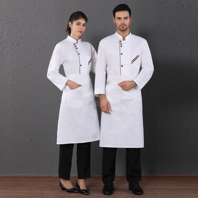 Veste de cuisine à manches longues. Vêtements pour boulangeries, pâtisseries, boucheries et restaurants pour hommes et femmes – Image 2