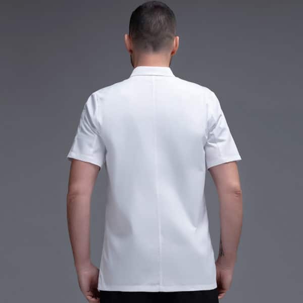 Veste de restaurant-pizzeria et cafétéria à manches courtes. Veste de cuisine pour hommes et femmes – Image 3