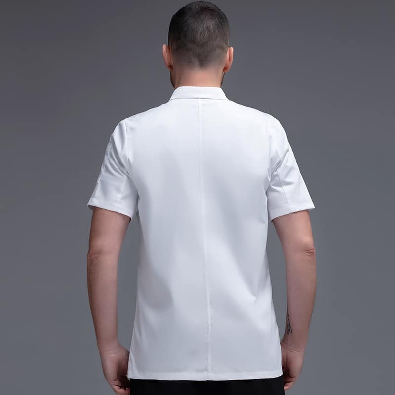 Veste de restaurant-pizzeria et cafétéria à manches courtes. Veste de cuisine pour hommes et femmes – Image 3