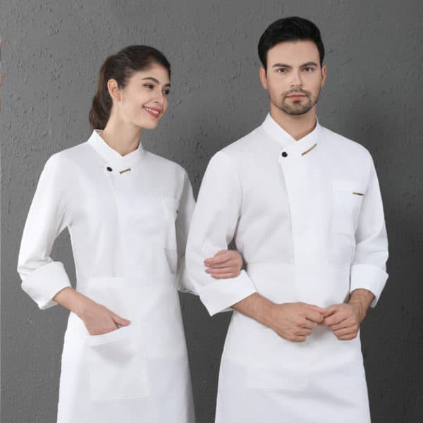 Veste de boulangerie-pâtisserie et restaurant à manches longues. Veste de cuisine pour hommes et femmes – Image 4