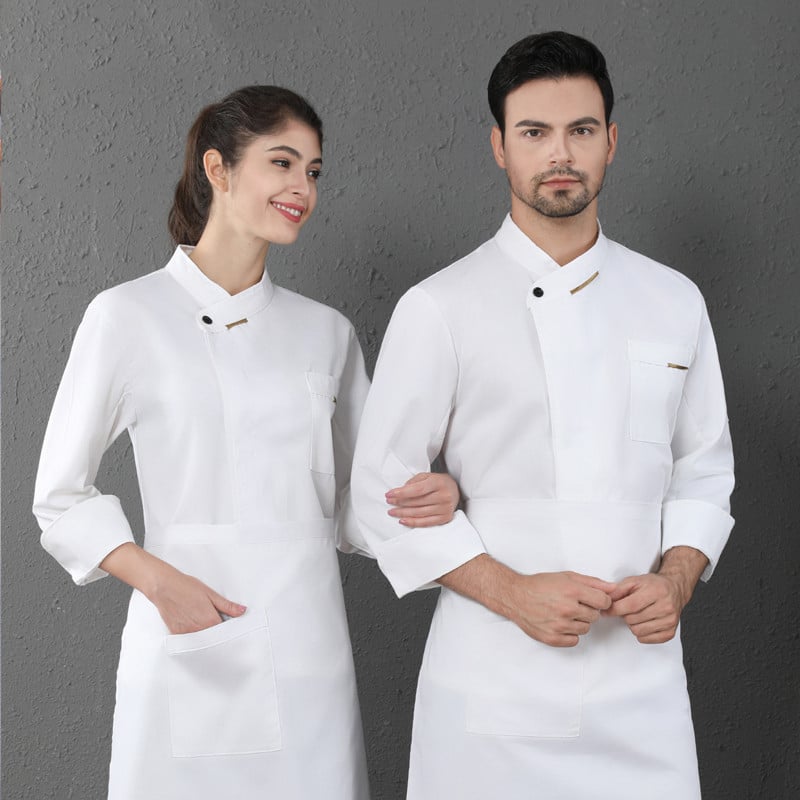 Veste de boulangerie-pâtisserie et restaurant à manches longues. Veste de cuisine pour hommes et femmes – Image 4