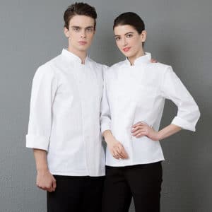 Veste de restaurant et salon de thé à manches longues. Veste de cuisine pour hommes et femmes