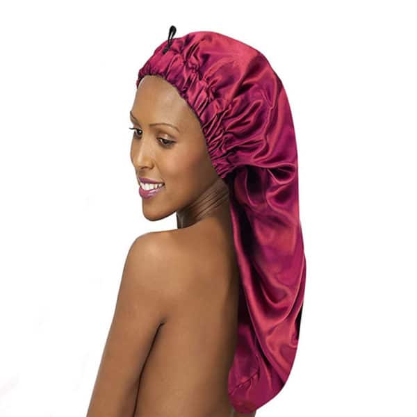 Bonnet de nuit élastique. Bonnet de soins de cheveux long pour femmes – Image 4