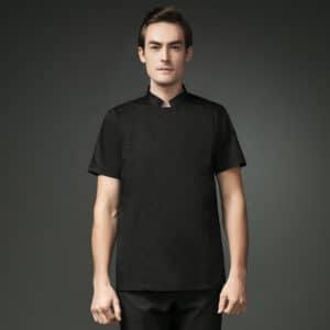 Veste de restaurant-pizzeria et cafétéria à manches courtes. Veste de cuisine pour hommes et femmes