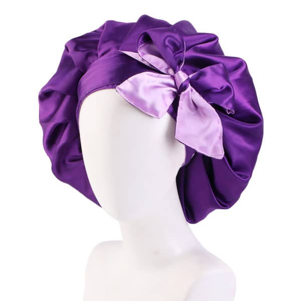 Bonnet de nuit double satins. Bonnet de soins capillaires – Image 9