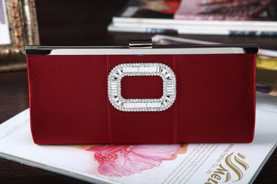 Pochette de banquet carrée en diamant. Sac pour cérémonies et soirées de gala pour femmes – Image 2