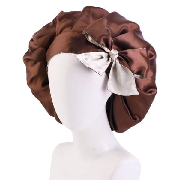 Bonnet de nuit double satins. Bonnet de soins capillaires – Image 4