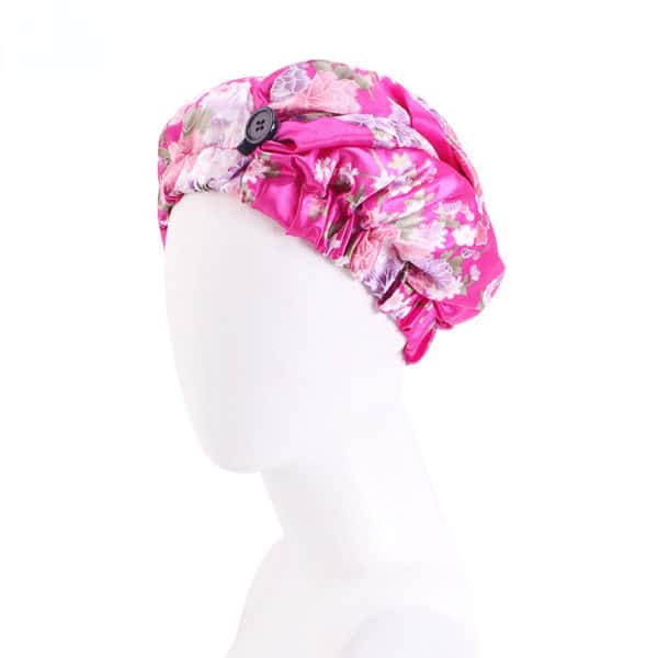 Bonnet de nuit à boucle élastique. Bonnet de soins de cheveux à long cylindre – Image 7