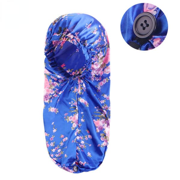 Bonnet de nuit à boucle élastique. Bonnet de soins de cheveux à long cylindre – Image 5