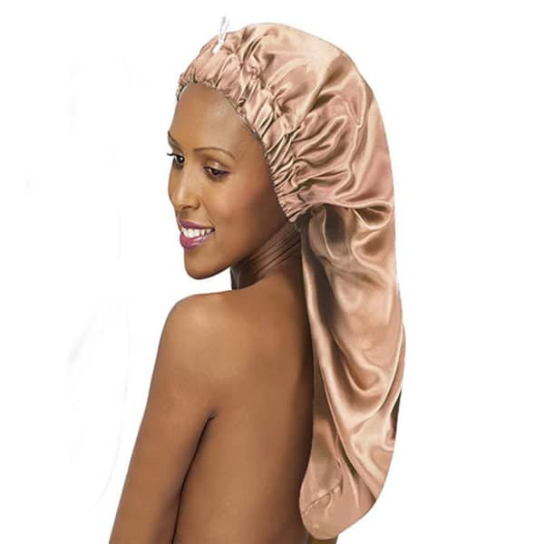 Bonnet de nuit élastique. Bonnet de soins de cheveux long pour femmes – Image 6