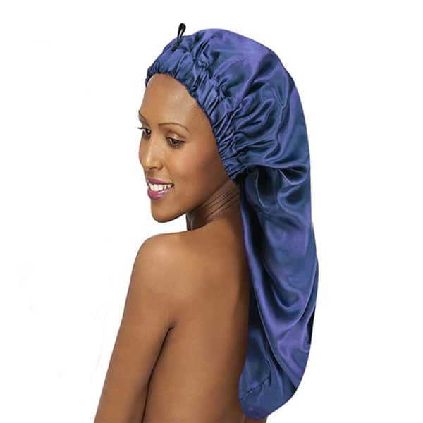 Bonnet de nuit élastique. Bonnet de soins de cheveux long pour femmes – Image 5