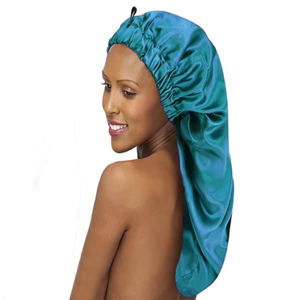 Bonnet de nuit élastique. Bonnet de soins de cheveux long pour femmes – Image 7