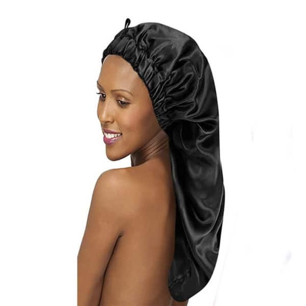 Bonnet de nuit élastique. Bonnet de soins de cheveux long pour femmes – Image 3