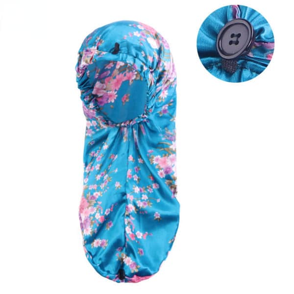 Bonnet de nuit à boucle élastique. Bonnet de soins de cheveux à long cylindre – Image 3