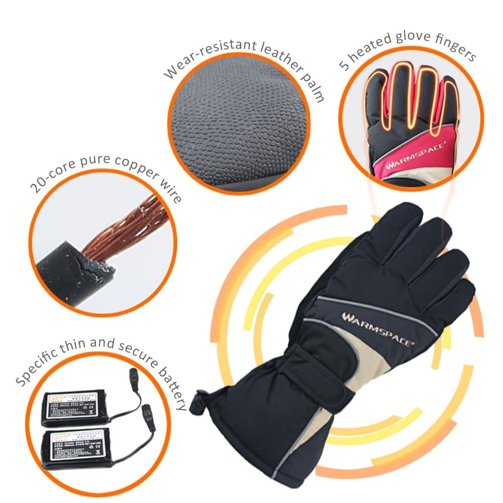 2 pièces. Gants chauffants alimentés par batterie. Gants de ski. Chauffe-main pour hommes et femmes – Image 2