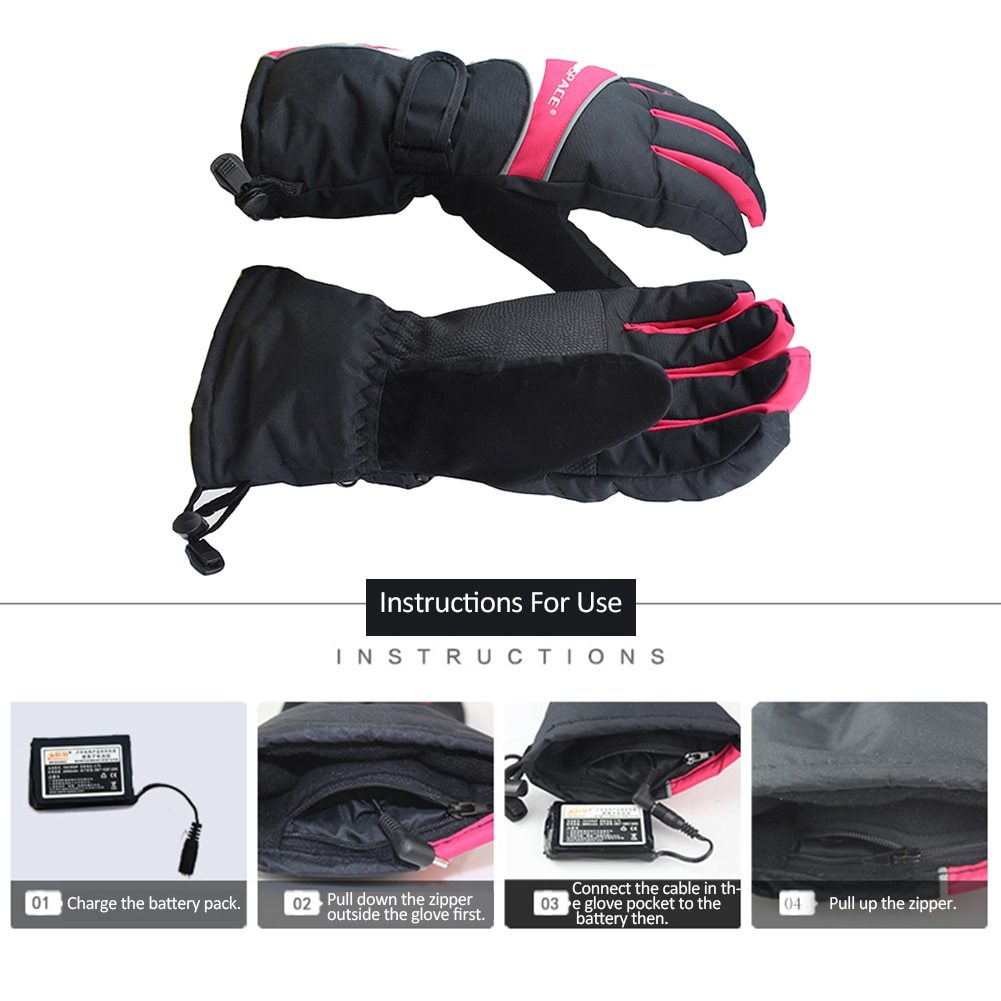 2 pièces. Gants chauffants alimentés par batterie. Gants de ski. Chauffe-main pour hommes et femmes – Image 4