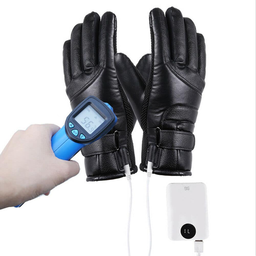 2 pièces. Gants chauffants électriques en cuir pour écran tactile pour hommes et femmes – Image 3