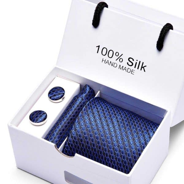 4 pièces. Ensemble de cravate pour hommes. Coffret cadeau – Image 4