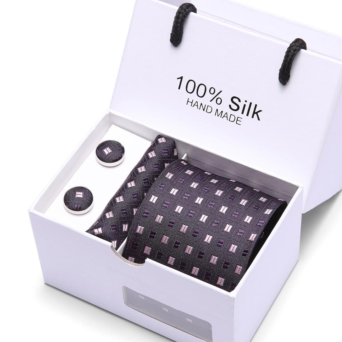4 pièces. Ensemble de cravate pour hommes. Coffret cadeau – Image 10