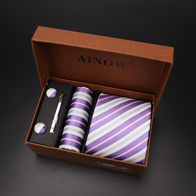 5 pièces. Ensemble de cravates classiques et élégantes pour hommes. Coffret cadeau – Image 8