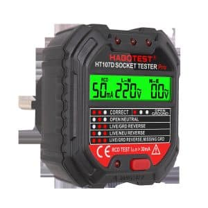 Testeur de prise d'affichage numérique multifonctionnel. Testeur de fil de terre électrique