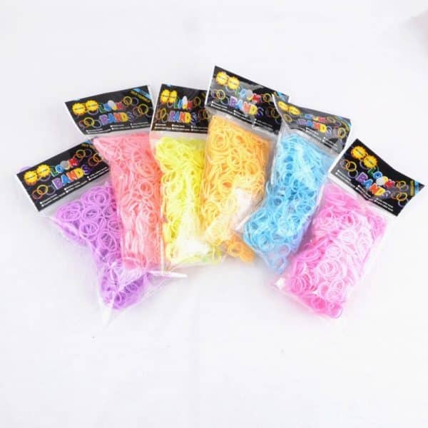 1.000 pièces. Élastiques colorés. Élastiques arc-en-ciel pour enfants – Image 2