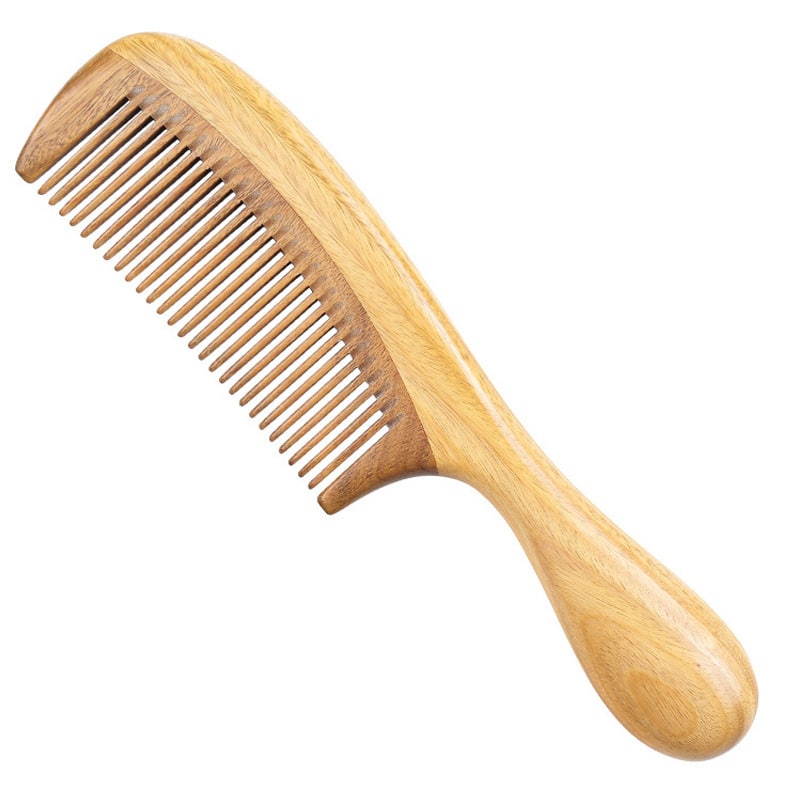 Peigne à cheveux en bois de santal vert – Image 2