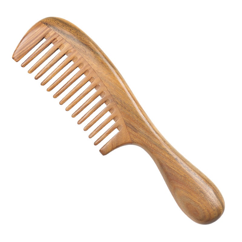 Peigne à cheveux en bois de santal vert – Image 4