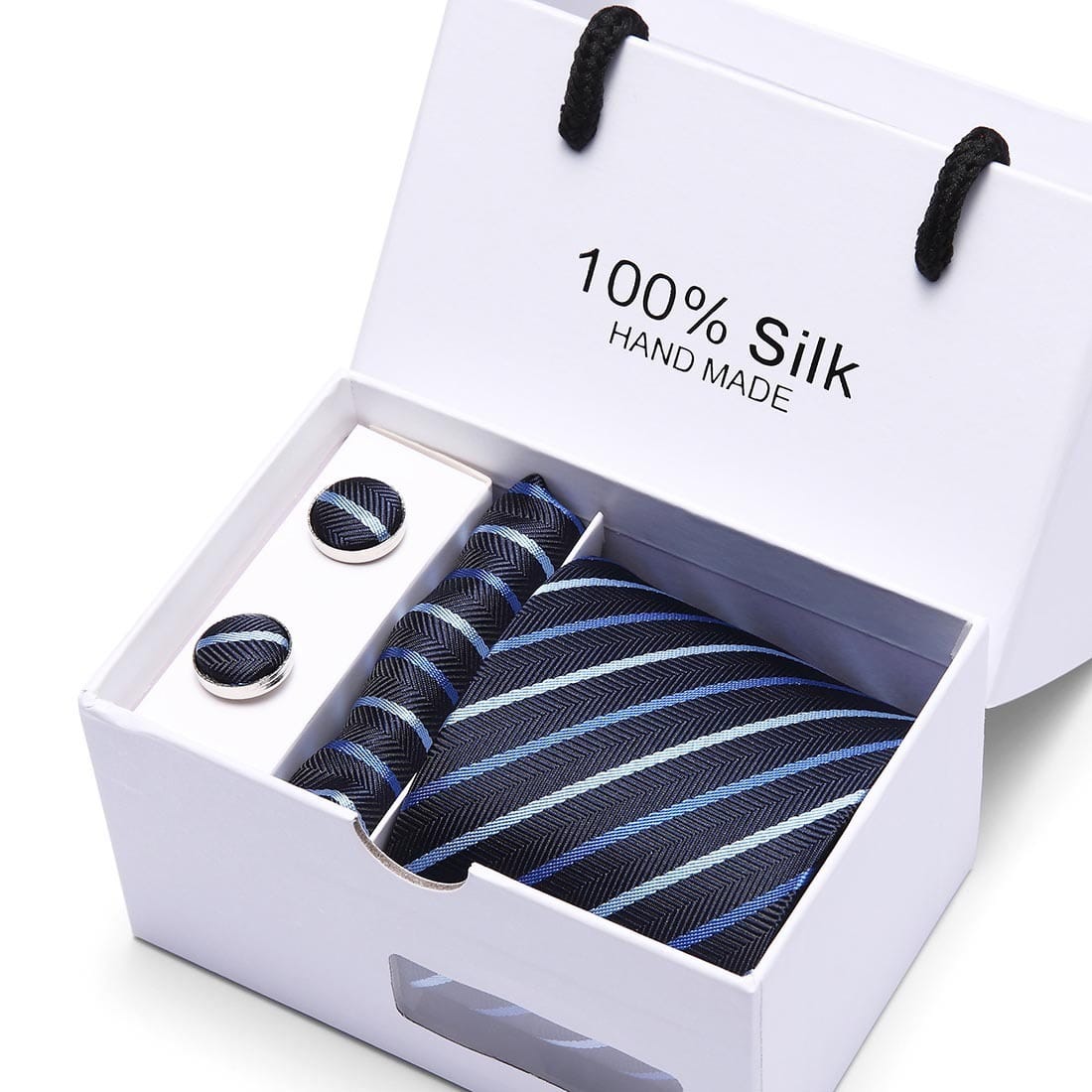 4 pièces. Ensemble de cravate pour hommes. Coffret cadeau – Image 7
