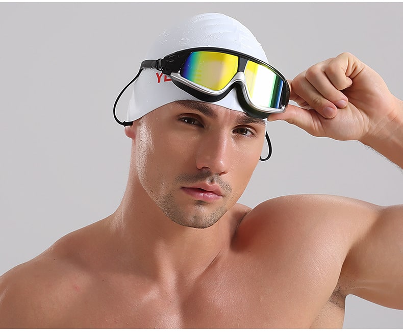 Lunettes de natation Lunettes de natation pour adultes Lunettes antibuée étanches HD Lunettes de natation pour adultes. Grande boîte. Lunettes HD – Image 6
