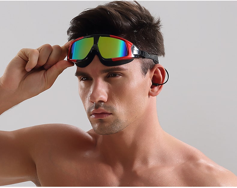 Lunettes de natation Lunettes de natation pour adultes Lunettes antibuée étanches HD Lunettes de natation pour adultes. Grande boîte. Lunettes HD