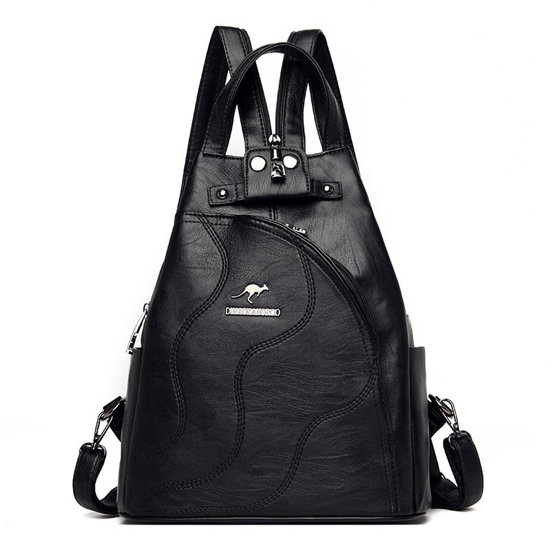 Sac à dos en cuir de grande capacité pour femmes – Image 7