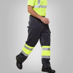 Pantalon de travail réfléchissant pour chantier de construction de travaux extérieurs pour hommes et femmes