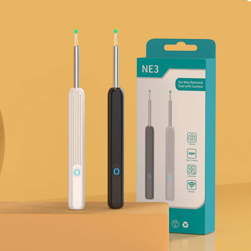 Nettoyeur d'oreille NE3. Otoscope. Outil d'élimination de cérumen avec caméra LED. Kit de nettoyage d'oreilles sans fil. Endoscope d'oreilles pour I-phone – Image 5