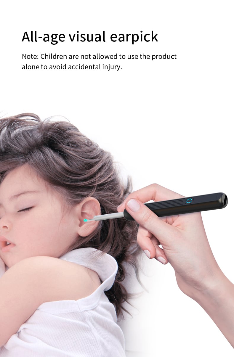 Nettoyeur d'oreille NE3. Otoscope. Outil d'élimination de cérumen avec caméra LED. Kit de nettoyage d'oreilles sans fil. Endoscope d'oreilles pour I-phone – Image 6