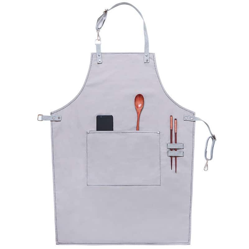 Tablier de cuisine en toile pour hommes et femmes. Tablier de restaurant – Image 7
