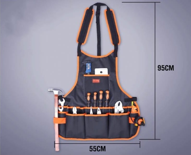 Tablier de travail solide en tissu oxford pour hommes et femmes – Image 5
