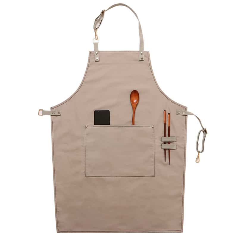 Tablier de cuisine en toile pour hommes et femmes. Tablier de restaurant – Image 6