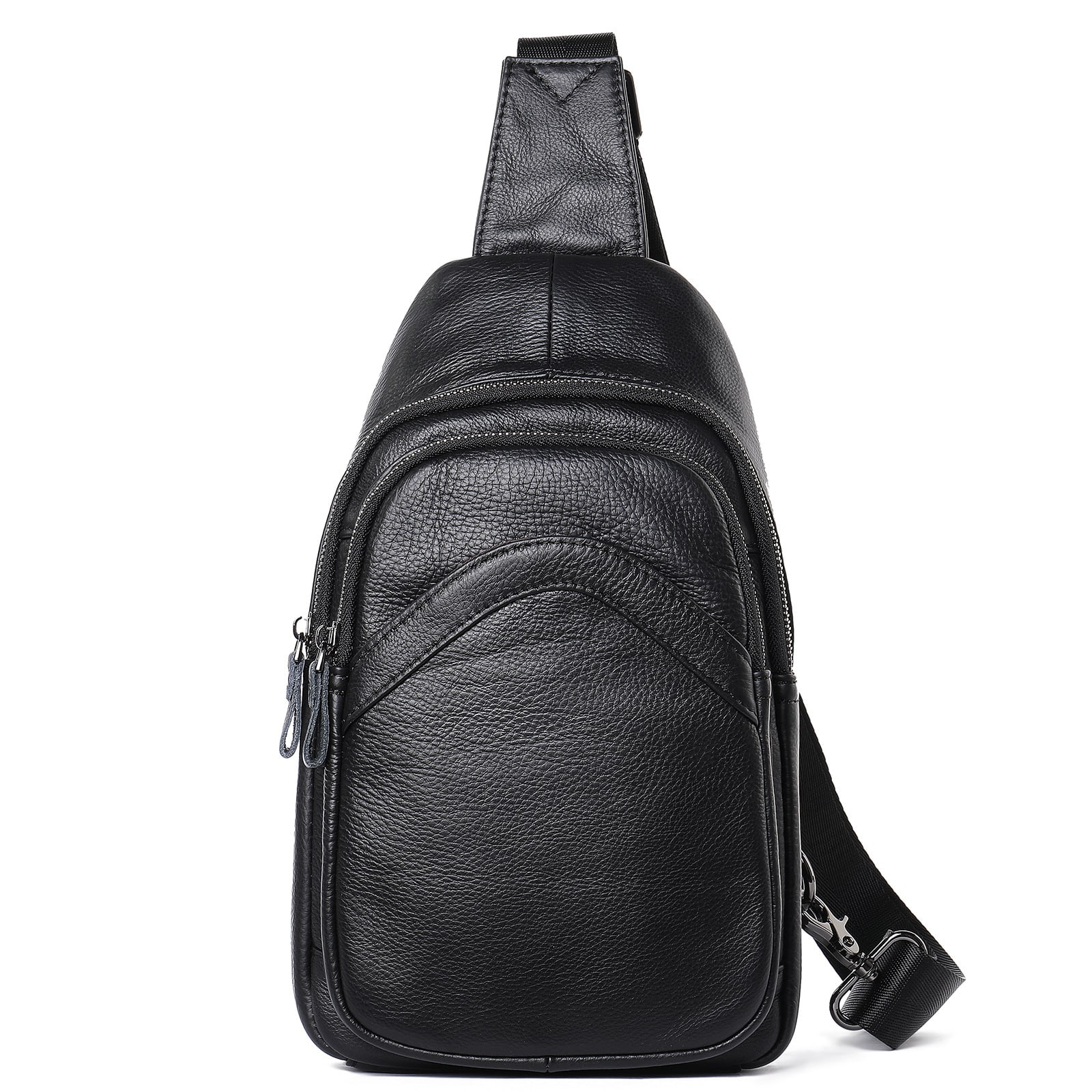 Sac de poitrine en cuir. Sac messager. Sac à bandoulière pour hommes – Image 2