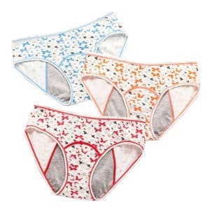 Culotte menstruelle pour filles. Culotte absorbante et anti-fuite en coton. Culotte physiologique