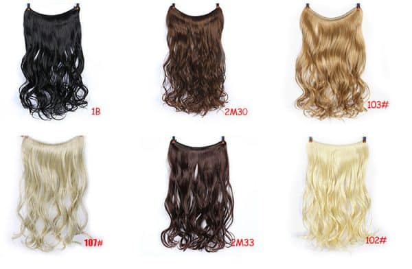 Extensions de cheveux bouclées avec fil invisible pour femmes – Image 4