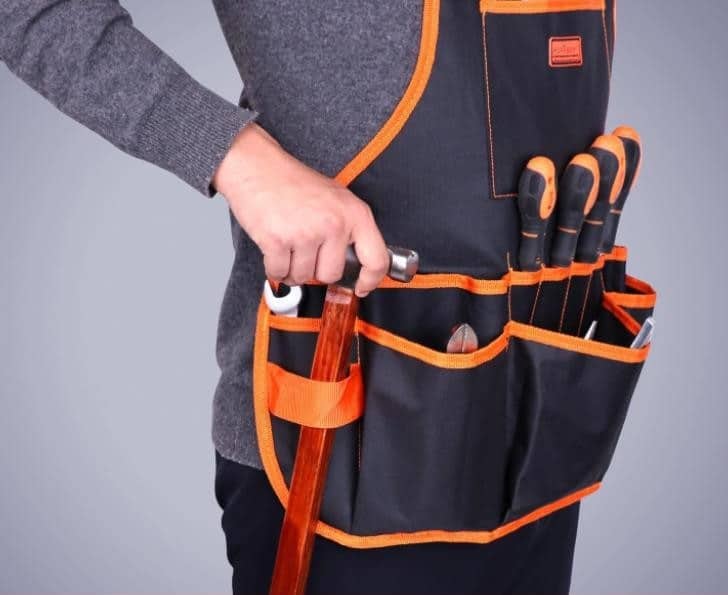 Tablier de travail solide en tissu oxford pour hommes et femmes – Image 4