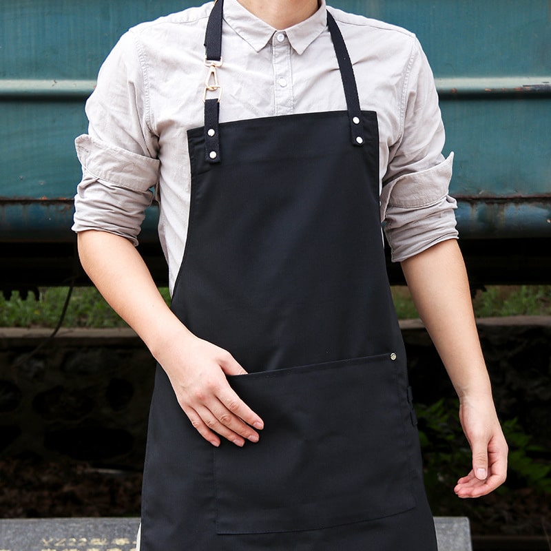 Tablier de cuisine en toile pour hommes et femmes. Tablier de restaurant – Image 2