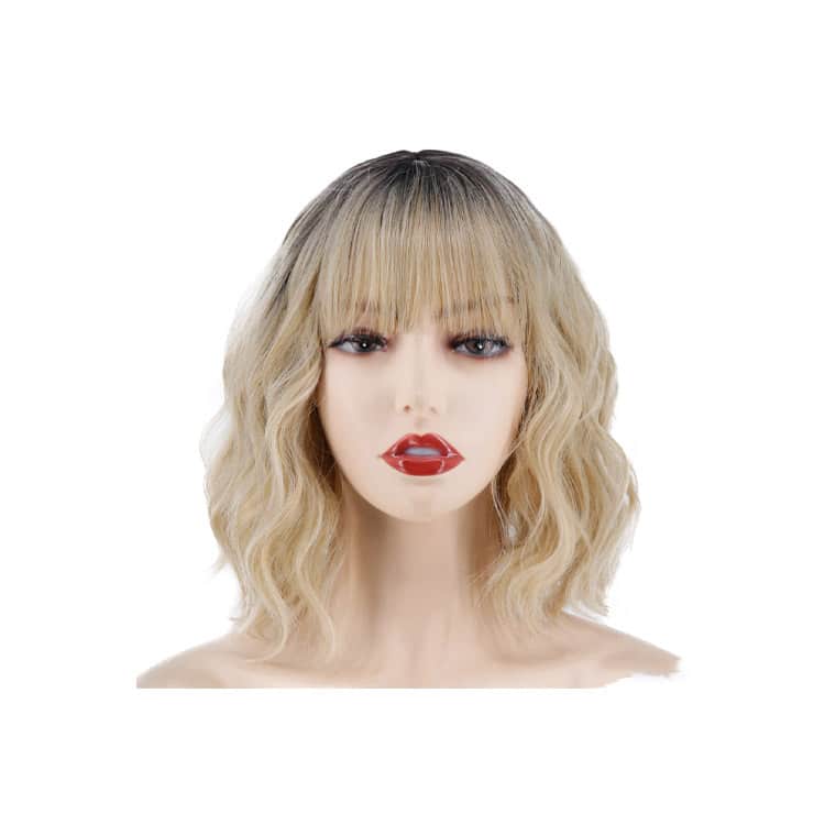 Perruque cheveux blonds courts bouclés pour femmes – Image 2