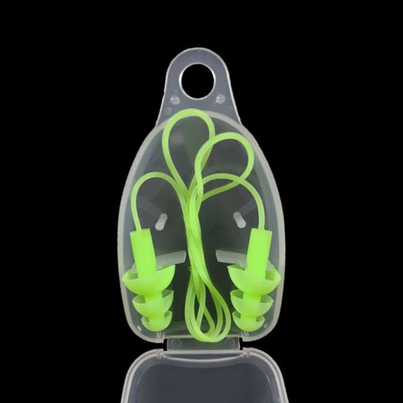 Bouchons Silicone Enfants Piscine Bouchons D'Oreilles Enfants Natation HEARPROTEK - Silicone Souple Réutilisable - 2 Paires Boîte Bouchons Réutilisables Cordon