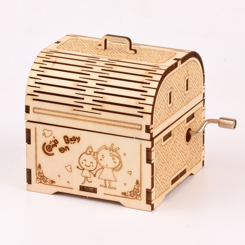 Boîte à musique à manivelle. Boîte à musique éducative pour enfants – Image 2