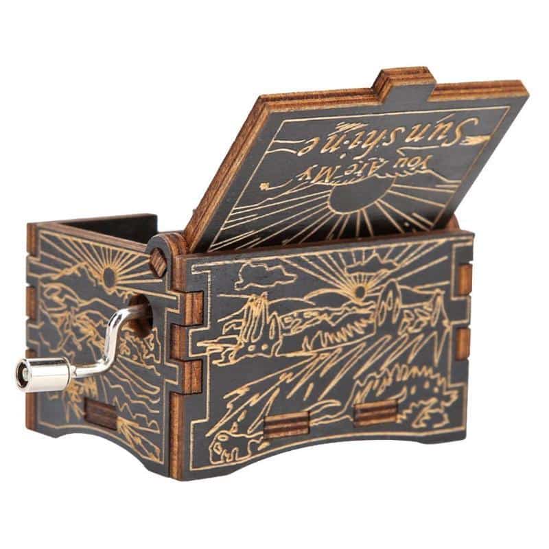 Boîte à musique à main en bois – Image 2