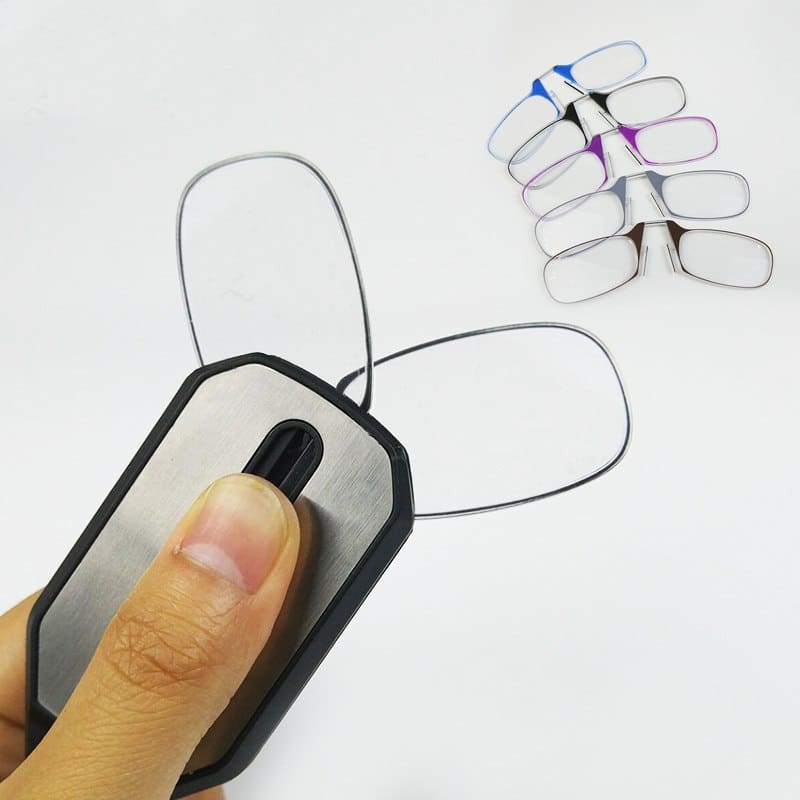 Mini lunettes de lecture portables à pince-nez pour hommes et femmes, sans monture, loupes portables pour presbytes. Lunettes pour dames – Image 9