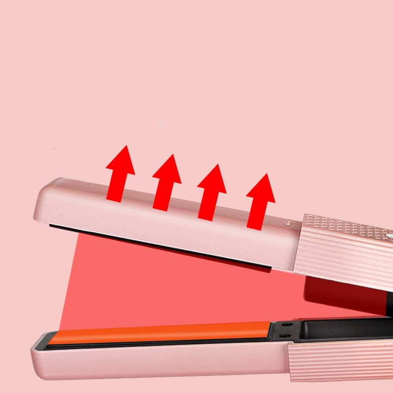 Lisseur à cheveux sans fil. Fer à lisser. Mini céramique. Bigoudi 3 fers plats portables USB – Image 4